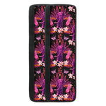 Purple Tropical Elephant Pattern Print Refrigerator Handle Covers