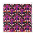 Purple Tropical Elephant Pattern Print Silk Bandana