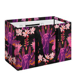 Purple Tropical Elephant Pattern Print Utility Tote Bag