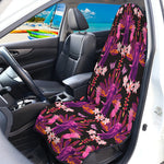 Purple Tropical Elephant Pattern Print Waterproof Car Seat Cover