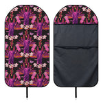 Purple Tropical Elephant Pattern Print Waterproof Car Seat Cover