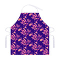Purple Tropical Hawaiian Pattern Print Adjustable Apron