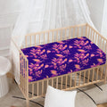 Purple Tropical Hawaiian Pattern Print Baby Crib Sheet