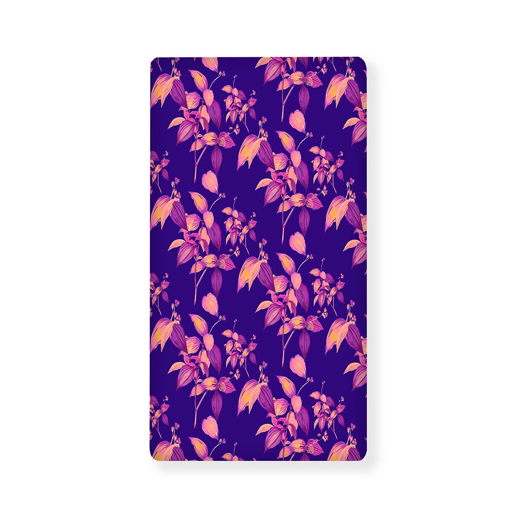 Purple Tropical Hawaiian Pattern Print Baby Crib Sheet