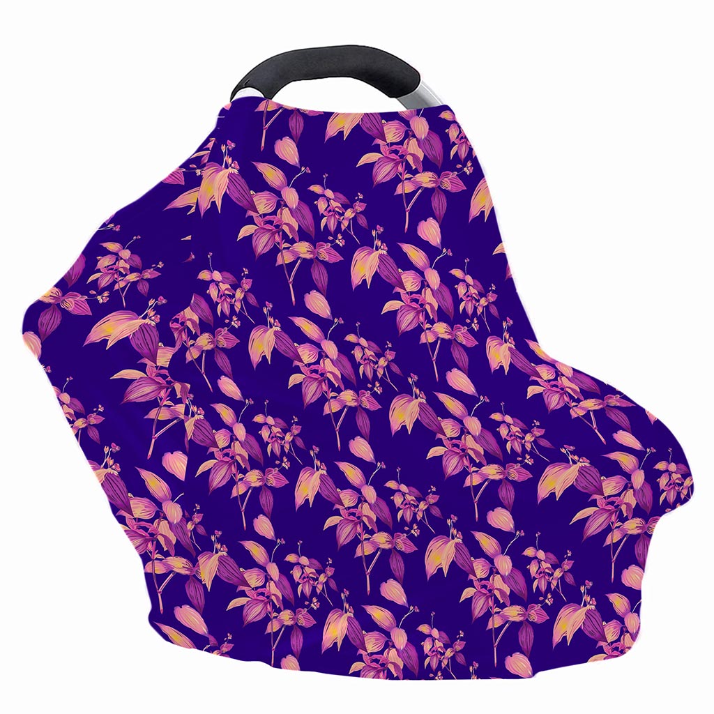 Purple Tropical Hawaiian Pattern Print Baby Seat Cover