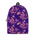 Purple Tropical Hawaiian Pattern Print School Backpack