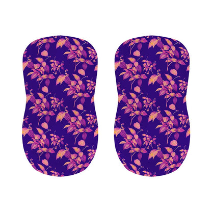 Purple Tropical Hawaiian Pattern Print Bar Stool Covers