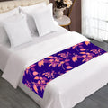 Purple Tropical Hawaiian Pattern Print Bed Runner