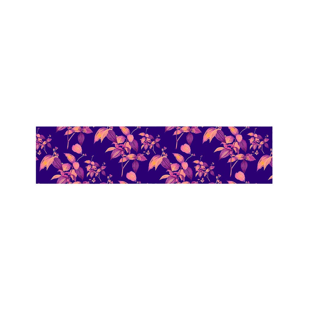 Purple Tropical Hawaiian Pattern Print Bed Runner