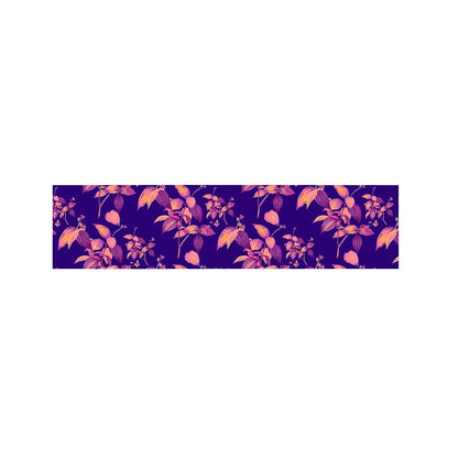 Purple Tropical Hawaiian Pattern Print Bed Runner