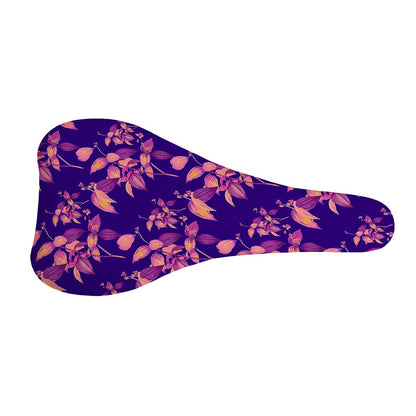 Purple Tropical Hawaiian Pattern Print Bicycle Seat Cover