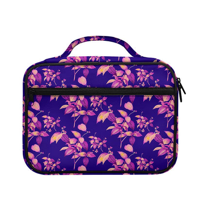 Purple Tropical Hawaiian Pattern Print Briefcase Bible Bag