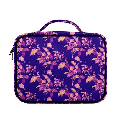 Purple Tropical Hawaiian Pattern Print Briefcase Bible Bag