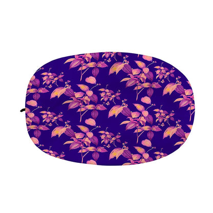 Purple Tropical Hawaiian Pattern Print Car Side Mirror Covers