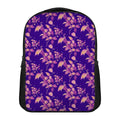 Purple Tropical Hawaiian Pattern Print Casual Backpack