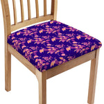 Purple Tropical Hawaiian Pattern Print Chair Cushion Cover