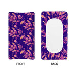 Purple Tropical Hawaiian Pattern Print Changing Pad Cover
