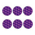 Purple Tropical Hawaiian Pattern Print Coaster Set