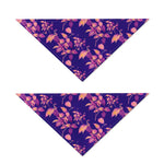Purple Tropical Hawaiian Pattern Print Dog Bandana
