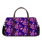 Purple Tropical Hawaiian Pattern Print Duffle Bag