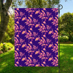 Purple Tropical Hawaiian Pattern Print Garden Flag