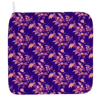 Purple Tropical Hawaiian Pattern Print Hand Towel