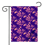 Purple Tropical Hawaiian Pattern Print House Flag