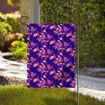 Purple Tropical Hawaiian Pattern Print House Flag