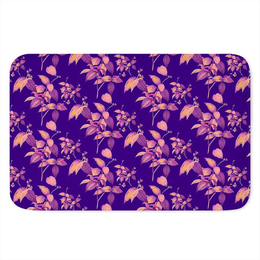 Purple Tropical Hawaiian Pattern Print Indoor Door Mat