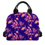 Purple Tropical Hawaiian Pattern Print Insulated Lunch Bag