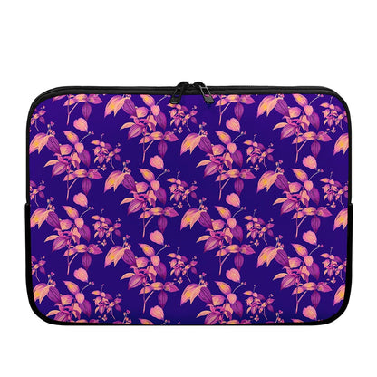 Purple Tropical Hawaiian Pattern Print Laptop Sleeve