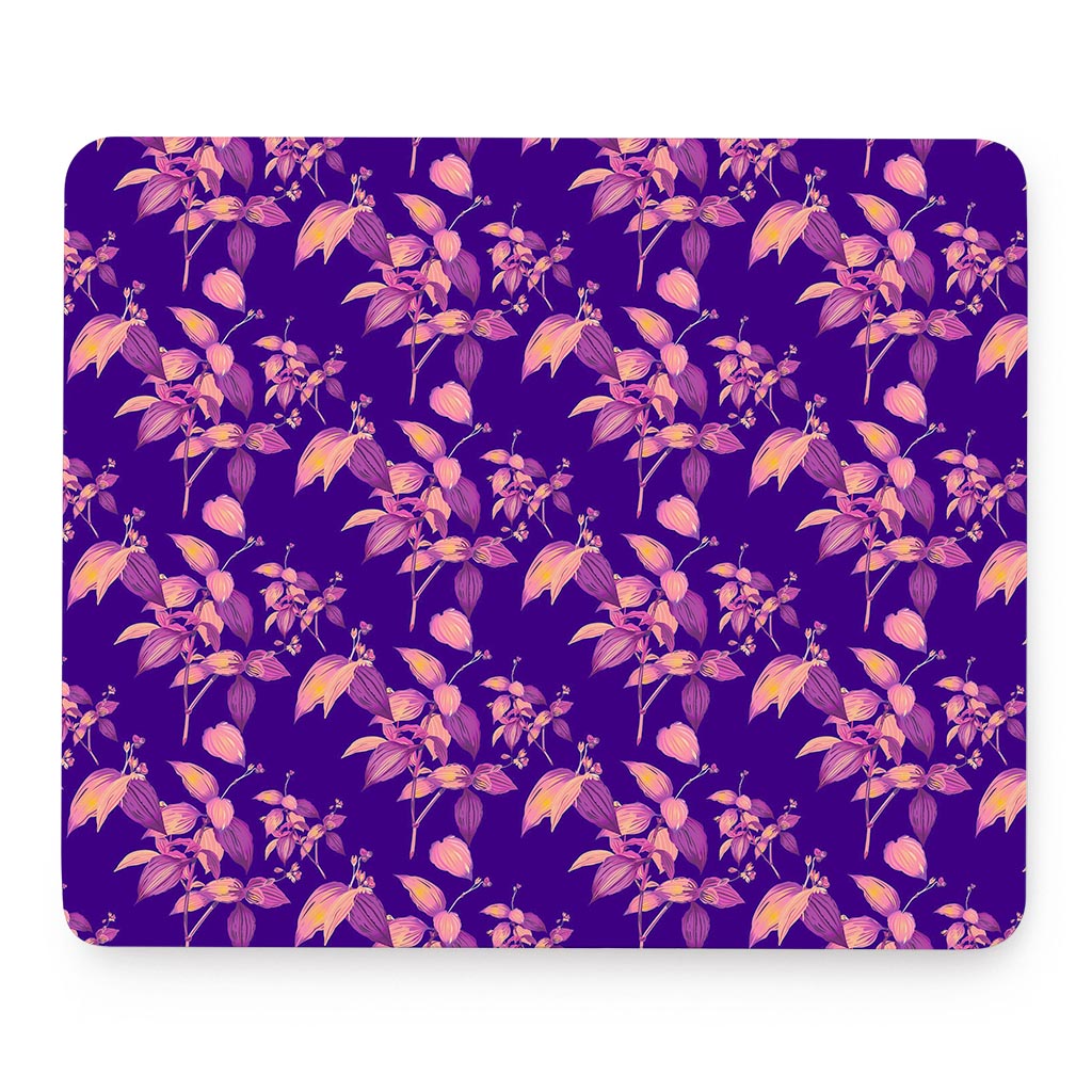 Purple Tropical Hawaiian Pattern Print Mouse Pad