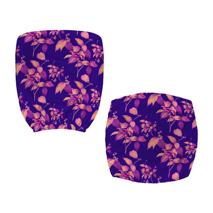 Purple Tropical Hawaiian Pattern Print Office Chair Cover