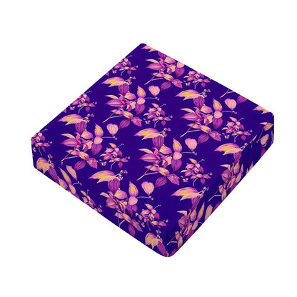 Purple Tropical Hawaiian Pattern Print Outdoor Seat Cushion Cover