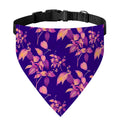 Purple Tropical Hawaiian Pattern Print Over The Collar Dog Bandana