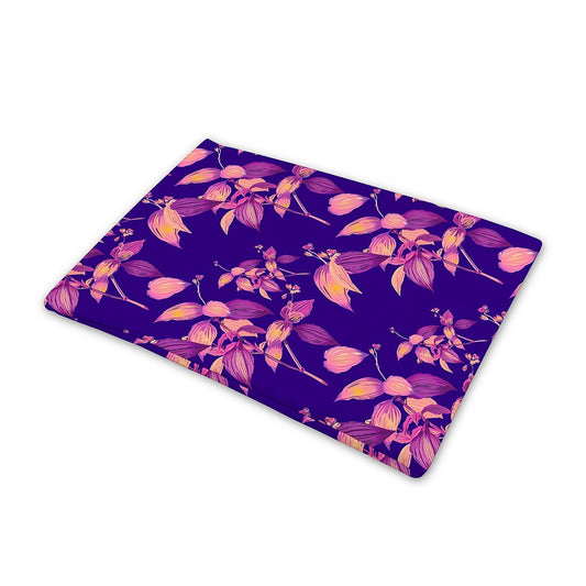 Purple Tropical Hawaiian Pattern Print Pet Cooling Mat Cover