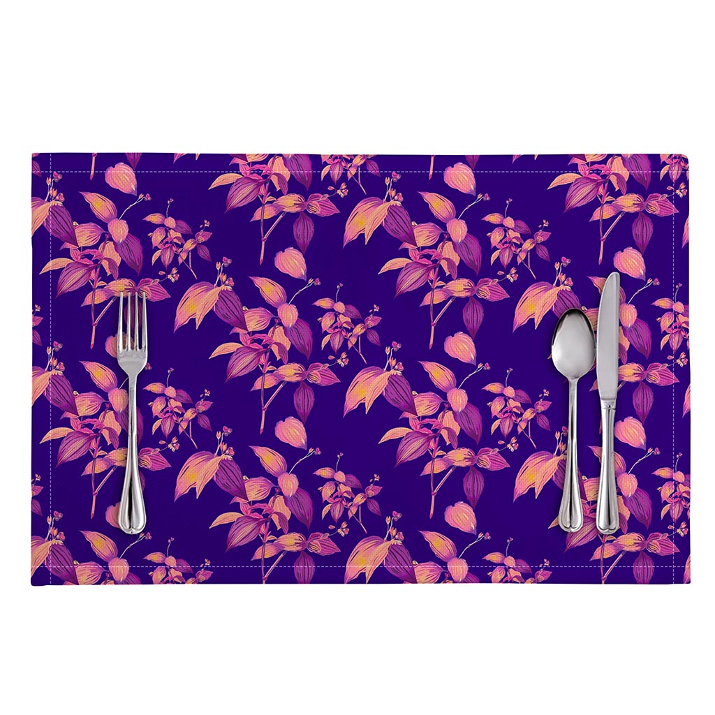 Purple Tropical Hawaiian Pattern Print Placemat