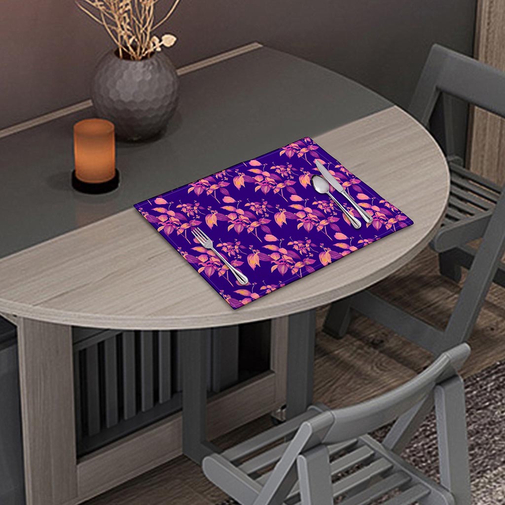 Purple Tropical Hawaiian Pattern Print Placemat