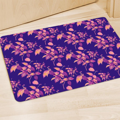 Purple Tropical Hawaiian Pattern Print Polyester Doormat