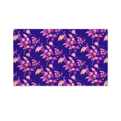Purple Tropical Hawaiian Pattern Print Polyester Flag