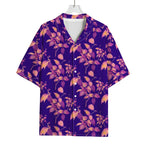 Purple Tropical Hawaiian Pattern Print Rayon Hawaiian Shirt