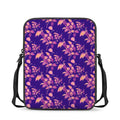 Purple Tropical Hawaiian Pattern Print Rectangular Crossbody Bag