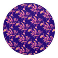 Purple Tropical Hawaiian Pattern Print Round Blanket