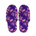 Purple Tropical Hawaiian Pattern Print Slippers