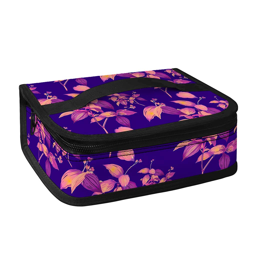 Purple Tropical Hawaiian Pattern Print Small Lunch Bag