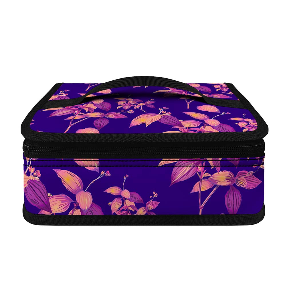 Purple Tropical Hawaiian Pattern Print Small Lunch Bag
