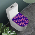 Purple Tropical Hawaiian Pattern Print Toilet Lid Cover