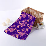 Purple Tropical Hawaiian Pattern Print Towel