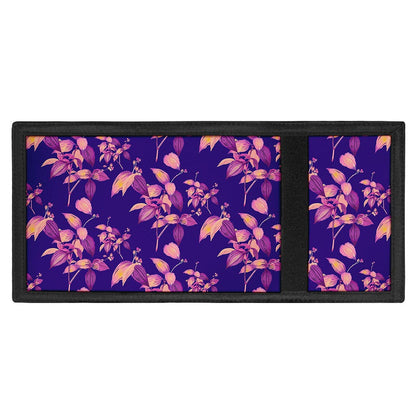 Purple Tropical Hawaiian Pattern Print Trifold Wallet