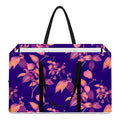 Purple Tropical Hawaiian Pattern Print Utility Tote Bag